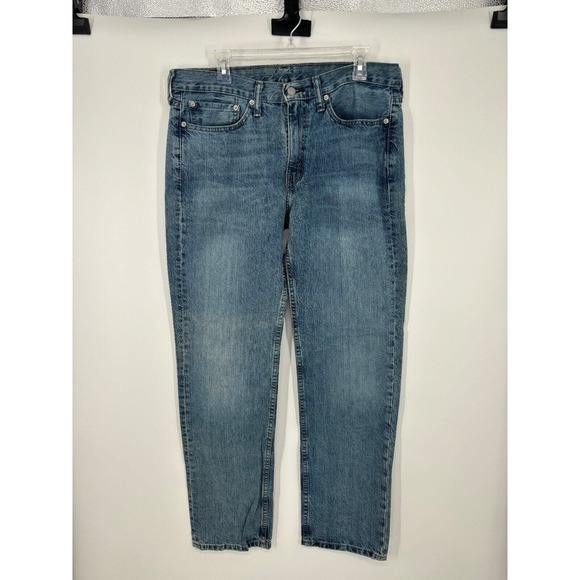 Levi's 514 Men's Jeans Size 34x32 Blue Denim Straight Fit 5 Pockets Comfort Pant - Picture 1 of 3